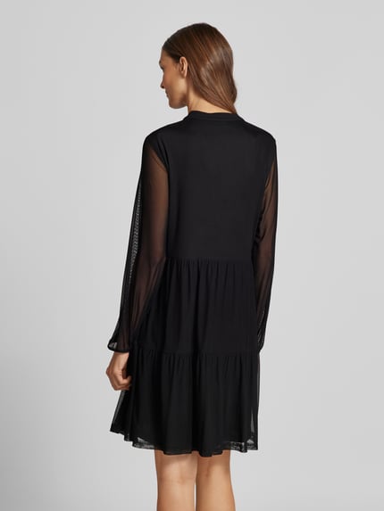 VILA Knielanges Kleid mit Stehkragen Modell 'VOLETTIS' Black 5