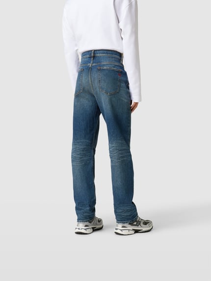 Diesel Jeansy Bootcut z detal z logo Jeansowy niebieski 5
