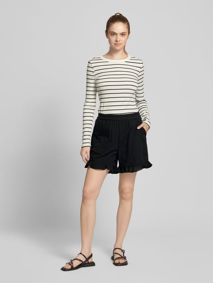 PIECES Shorts mit Rüschenbesatz Black 1