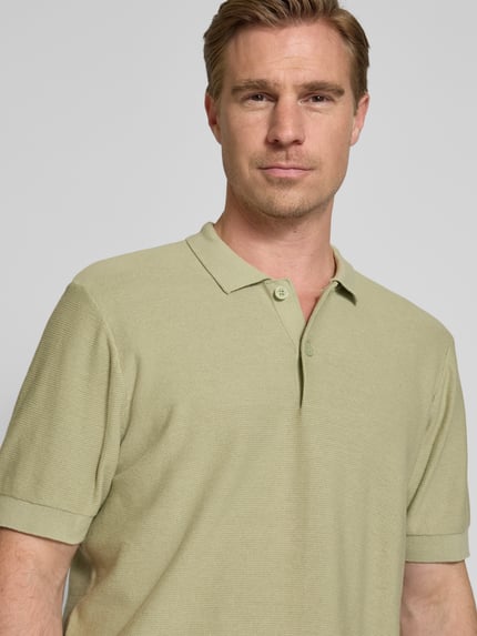 Casual Friday Relaxed Fit Poloshirt mit Strukturmuster Modell 'EDWARD' Lind 3