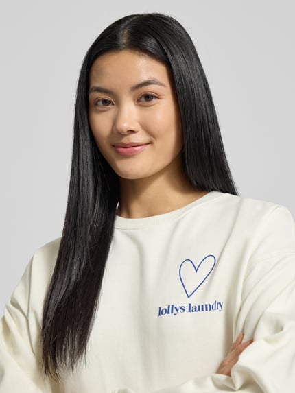 LOLLYS LAUNDRY Sweatshirt mit Label-Print Modell 'Sydney' Royal 3