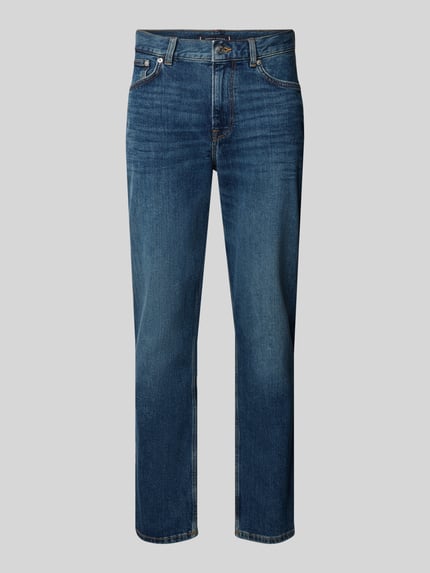 Straight Fit Jeans aus Baumwoll-Mix Modell 'DENTON' Shop The Look MANNEQUINE