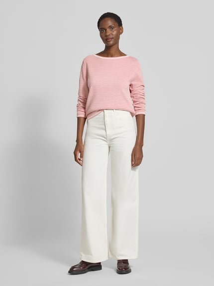 Tom Tailor Regular Fit Pullover aus reiner Baumwolle Rosa 1