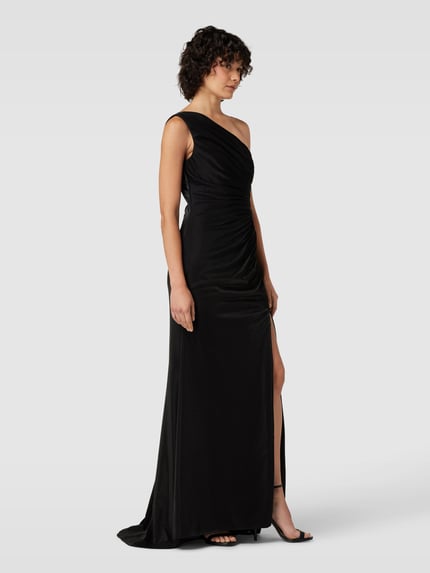 LUXUAR FASHION Abendkleid mit One-Shoulder-Träger Black 1