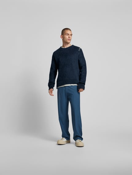 Marni Sweatshirt met geribde boorden Donkerblauw - 1