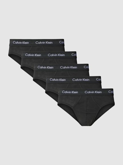 Calvin Klein Underwear Slip mit elastischem Logo-Bund im 5er-Pack Black 1