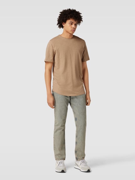 JACK & JONES T-Shirt in unifarbenem Design Oliv 1