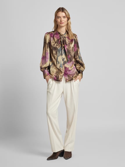 Lauren Ralph Lauren Regular Fit schluppenbluse mit Schleifen-Detail Modell 'KLARYCE' Sand 1
