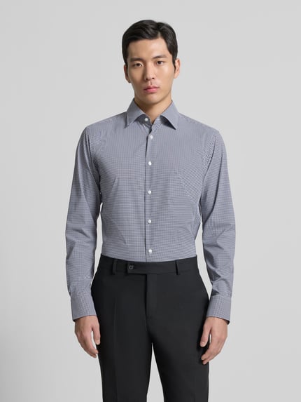 BOSS Regular Fit Businesshemd mit Kombimanschette Modell 'P-JOE-K' Black 4