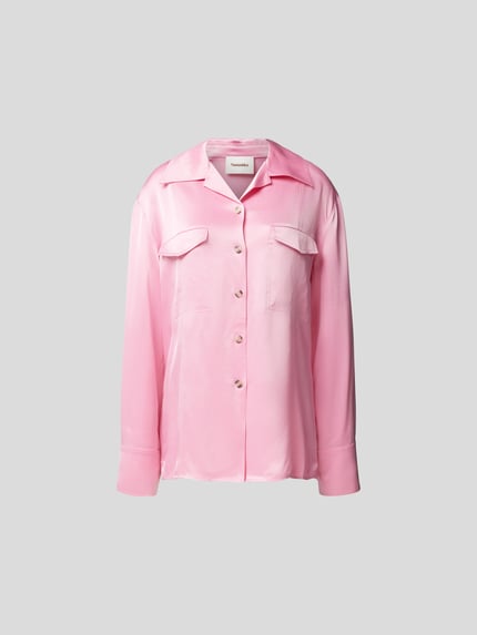 Oversized overhemdblouse met reverskraag Shop The Look MANNEQUINE