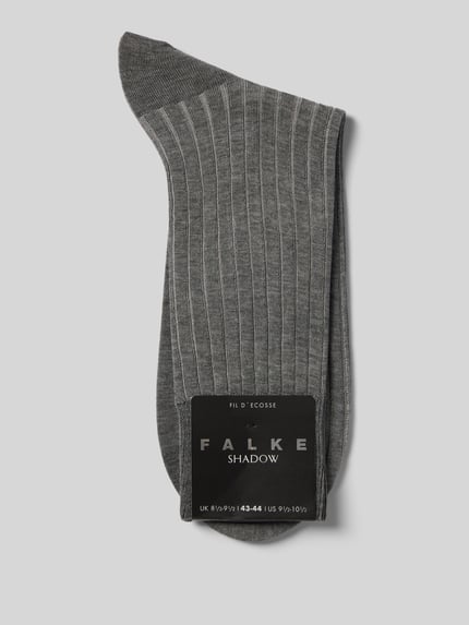 FALKE Socken aus reiner Baumwolle Modell 'Shadow' Hellgrau 3