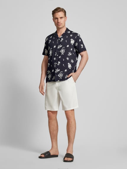 Selected Regular Fit Freizeithemd mit Allover-Muster Black 1