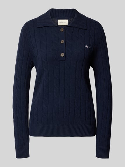 GANT Regular Fit Pullover aus reiner Wolle Marine 2