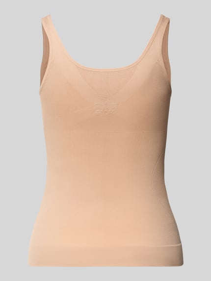 Productfoto, figurvormend tanktop met brede bandjes van MAGIC Bodyfashion, beige, aansluitende pasvorm, shapewear met geïntegreerde bh, stretchmateriaal.
