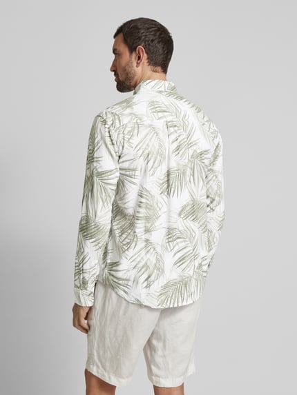 Tom Tailor Denim Koszula casualowa o kroju relaxed fit z mieszanki wiskozy i lnu Biały 5