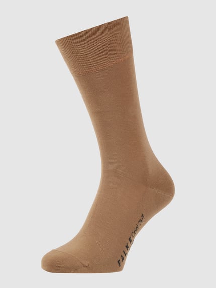 FALKE Skarpety z dodatkiem streczu model ‘COOL 24/7’ Camel 1