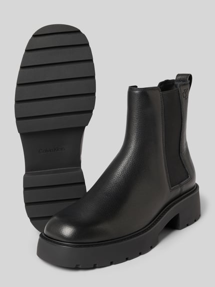 Calvin Klein Jeans Chelsea boots met geprofileerde zool en elastische inzetten BLACK - 4