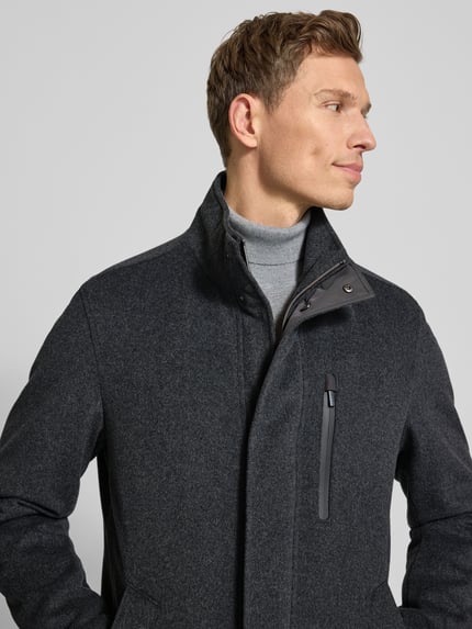 bugatti Regular Fit Jacke aus Woll-Mix Graphit 3