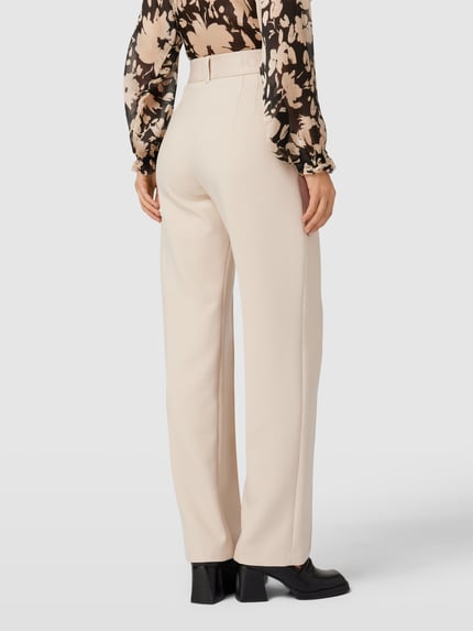 JOOP! Stoffhose mit fixierten Bügelfalten Beige 5