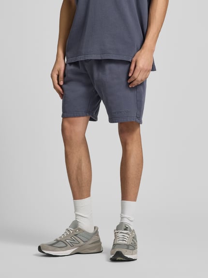 PEGADOR Sweatshorts mit elastischem Bund und Logo-Stitching Dunkelblau 4
