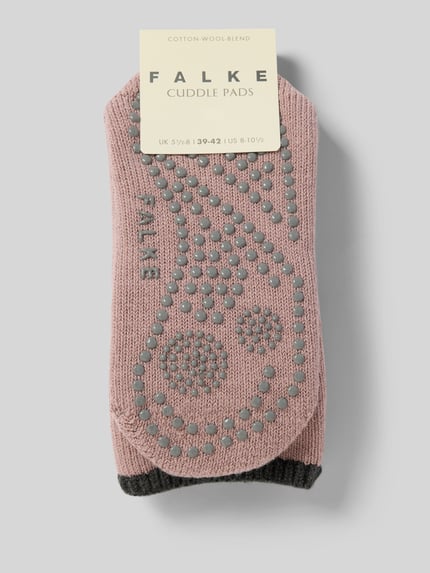 Productfoto, roze Falke Socken met elastische band, katoenmix met scheerwol, model 'CUDDLE PADS', aansluitende pasvorm, antisliptextuur