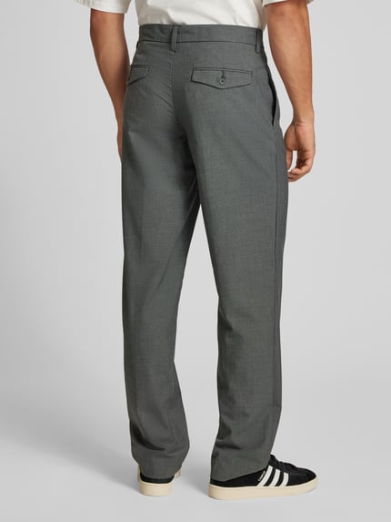 JACK & JONES Loose Fit Chinohose mit Bundfalten Modell 'KARL BANKS' Dunkelgrau 5