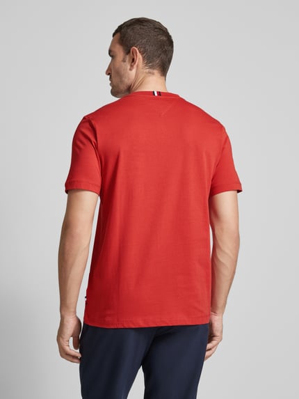 Tommy Hilfiger T-Shirt mit Label-Print Rostrot 5