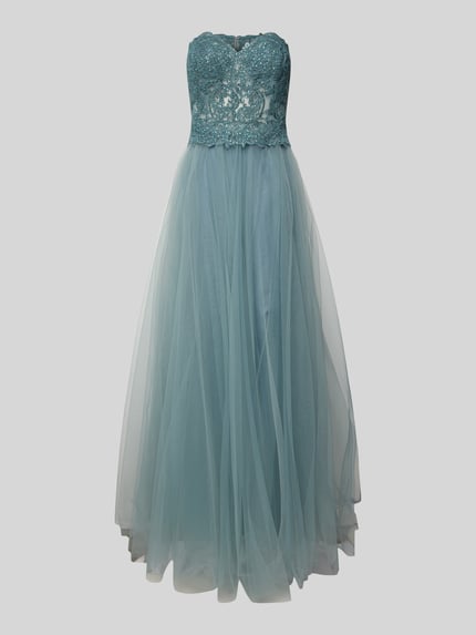 Mascara Off-Shoulder-Abendkleid mit Spitze und Ziersteinbesatz Mint 2