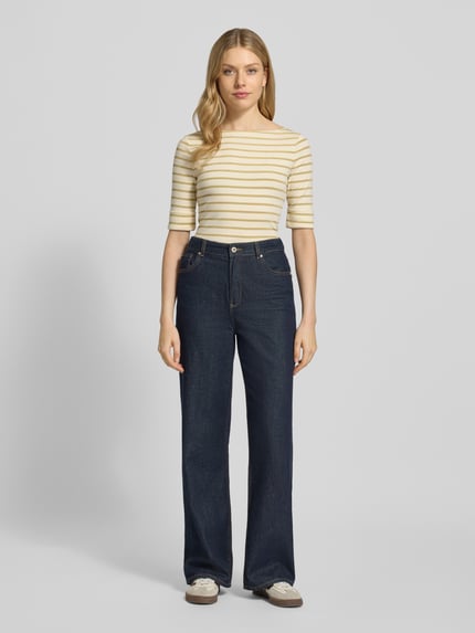 Lauren Ralph Lauren T-Shirt mit U-Boot-Ausschnitt Modell 'JUDY' Offwhite 1