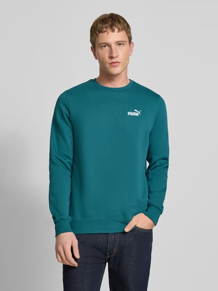 PUMA Performance Bluza dresowa z logo w kroju regular fit z przeszywanym haftem logo Butelkowy zielony 4