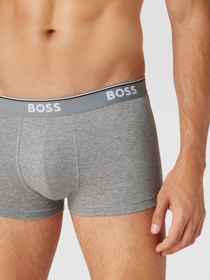 BOSS Trunks mit elastischem Logo-Bund im 3er-Pack Dunkelgrau 3