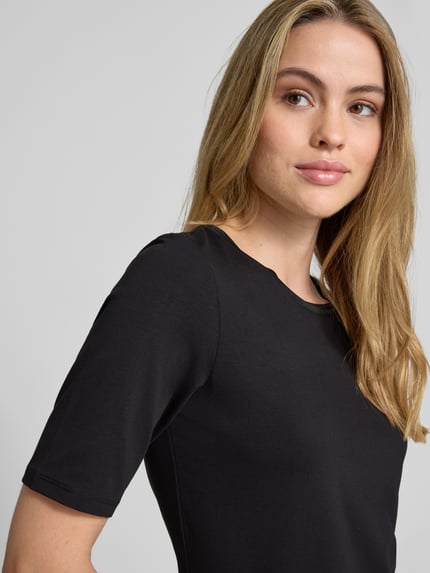 s.Oliver BLACK LABEL Regular Fit T-Shirt aus Baumwoll-Mix Black 3
