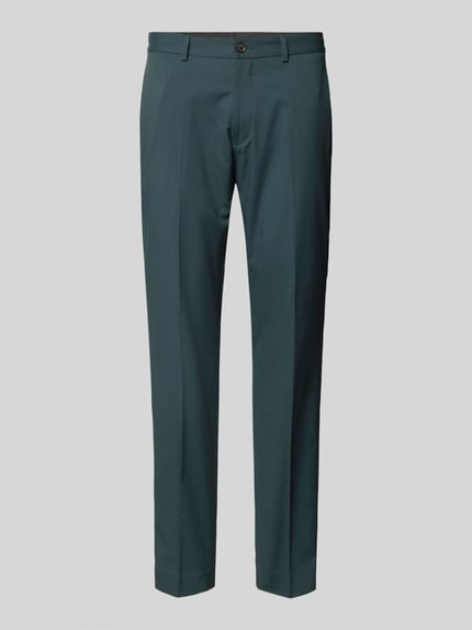 s.Oliver BLACK LABEL Slim fit pantalon met riemlussen Donkergroen - 2
