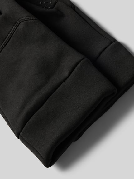 Produktfoto, Handschuhe mit Noppen von EEM in Schwarz, glatte Textur, dezenter Label-Patch, Herren Handschuhe, Fingerhandschuhe