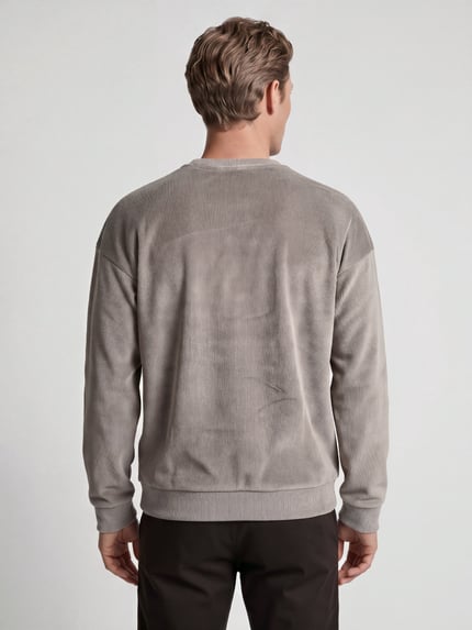 BOSS Green Sweatshirt mit samtiger Oberfläche Sand 5