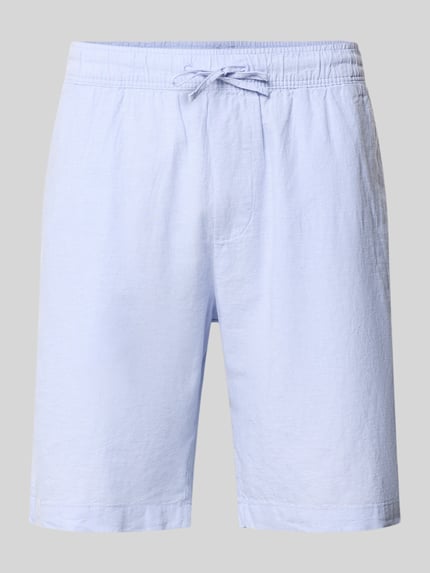 Shorts aus Leinen-Baumwoll-Mix mit elastischem Bund Shop The Look MANNEQUINE