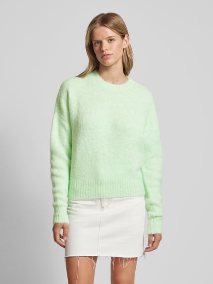 Colourful Rebel Regular fit gebreide pullover met wol Model 'OlIVIA' Mintgroen - 4