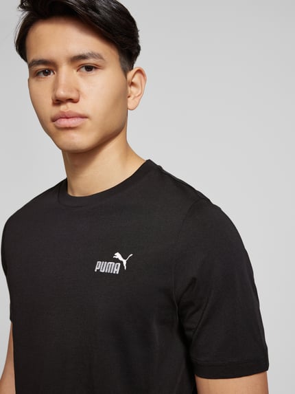 PUMA Performance t-shirt o kroju regular fit z czystej bawełny Czarny 3