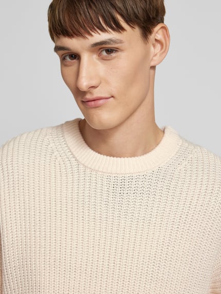 REVIEW Sweter z dzianiny z okrągłym dekoltem Écru 3