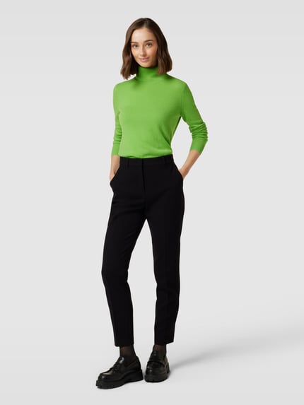 Christian Berg Woman Pullover van kasjmier in gemêleerde look Appeltjesgroen - 1