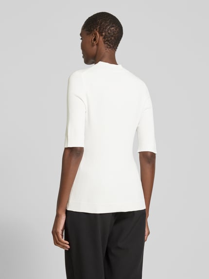 COMMA Strickshirt mit halblangen Ärmeln Weiss 5