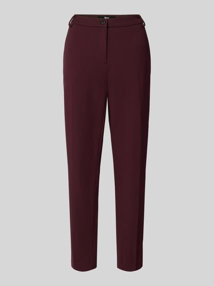 Produktfoto, Regular Fit Chino aus Viskose-Mix Modell 'MARON' von Brax in dunklem Bordeauxrot mit schmalem Schnitt, Damen Schmale Hose von Brax
