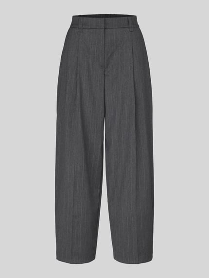 OPUS PANTS spodnie o kroju regular fit o prostym kroju z dodatkiem wiskozy model 'Moira Bloom' Średnioszary 2