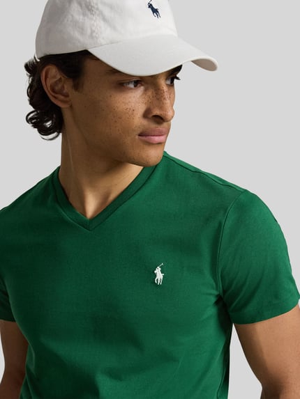 Polo Ralph Lauren Regular Fit T-Shirt aus reiner Baumwolle Gruen 3