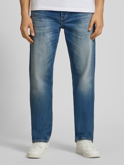 ONLY & SONS Straight Fit Jeans aus Baumwoll-Mix Modell 'EDGE PERFORMACE DMB 6' Jeansblau 4