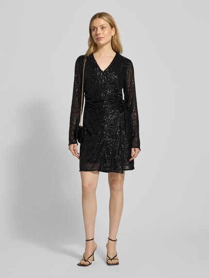 mbyM Mini-jurk met pailletten, model 'Kilara' Zwart - 1