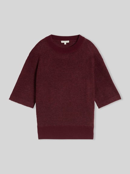 Tom Tailor Regular Fit Pullover mit Baumwoll-Anteil Bordeaux 2