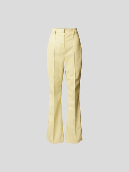 Bootcut fit stoffen broek met siernaden Shop The Look MANNEQUINE