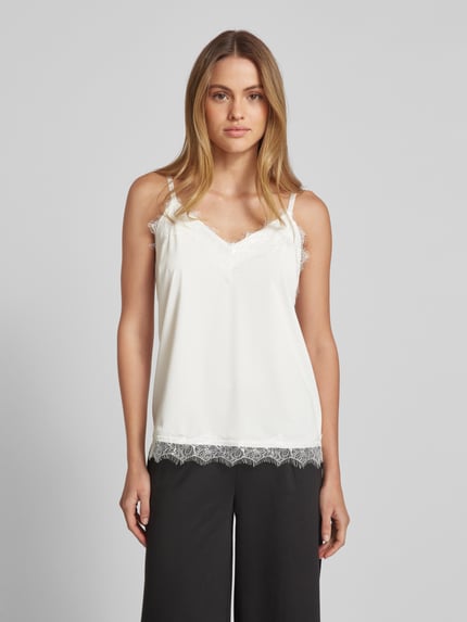 FREE/QUENT Top met kant model 'BICCO' Offwhite - 4