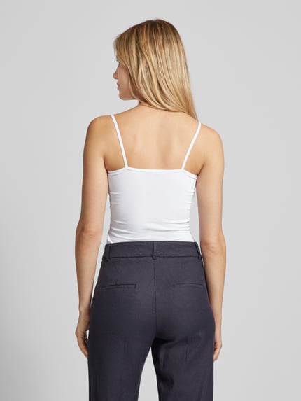 VERO MODA Trägertop mit Spitzenbesatz Modell 'INGE' Weiss 5